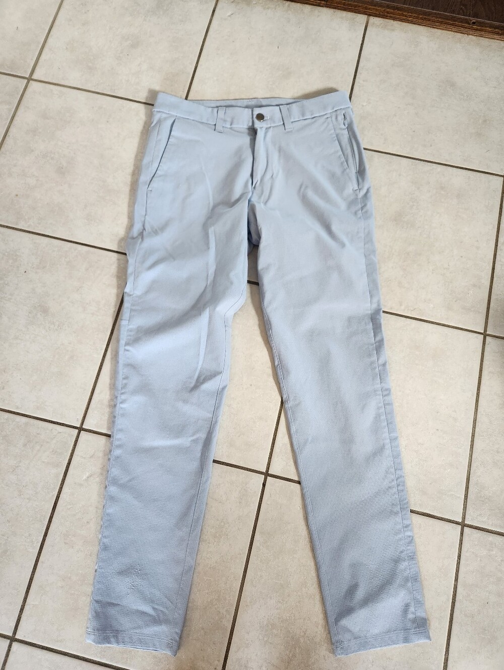 Lululemon Men's Light Blue Chino Pants - Classic Casual Fit